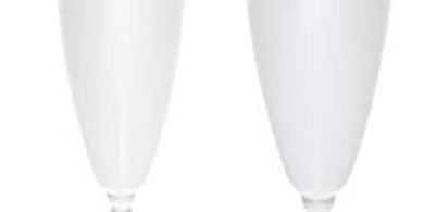 Disposable Lace Champagne Flutes (20, 4 oz) for Parties & Weddings