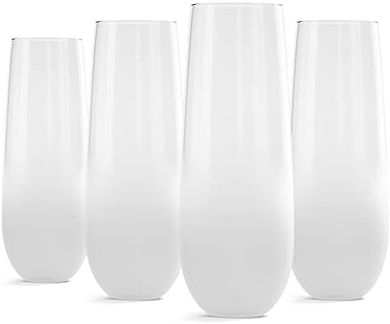Trina Turk Ombre Glass Flutes: Set of 4 (10 oz)