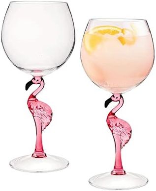 Flamingo Acrylic Wine Glasses (20 oz, Set of 2)
