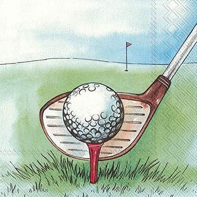 IHR Golf Cocktail Napkins: 20 Disposable 3-Ply, 5x5"