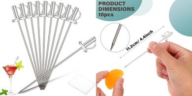 Reusable Stainless Steel Cocktail Swords: Party & Appetizer Picks
