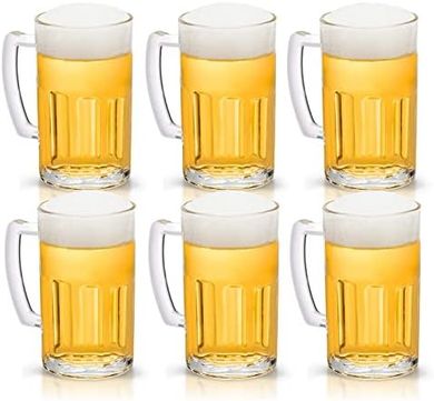COKTIK 6-Pack 20oz Handled Beer Steins
