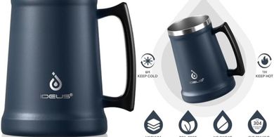 Ideus Insulated Stainless Steel Beer Stein (24/32oz)