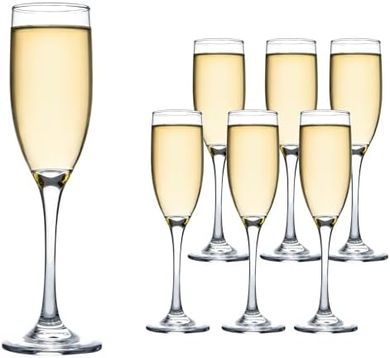 UMEIED 6-Piece Classic Champagne Flute Set